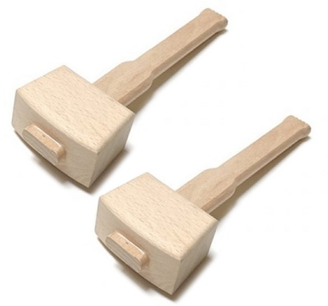 아이베란다 목공용 나무망치 스크레치 방지 너도밤나무, 2개