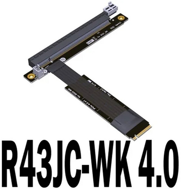 ADT 신제품 GPU/WK M.2 NVMe to PCIe 4.0 3.0x16 익스텐더 라이저 어댑터 마이닝 점퍼 케이블 GTX RTX Rx 그래픽 비디오 카드 NVIDIA, 1개