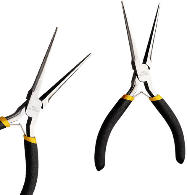 델리툴즈 미니 니들 롱노우즈 롱노즈 플라이어, 1개, 미니 니들 롱노우즈 플라이어 (EDL103006)