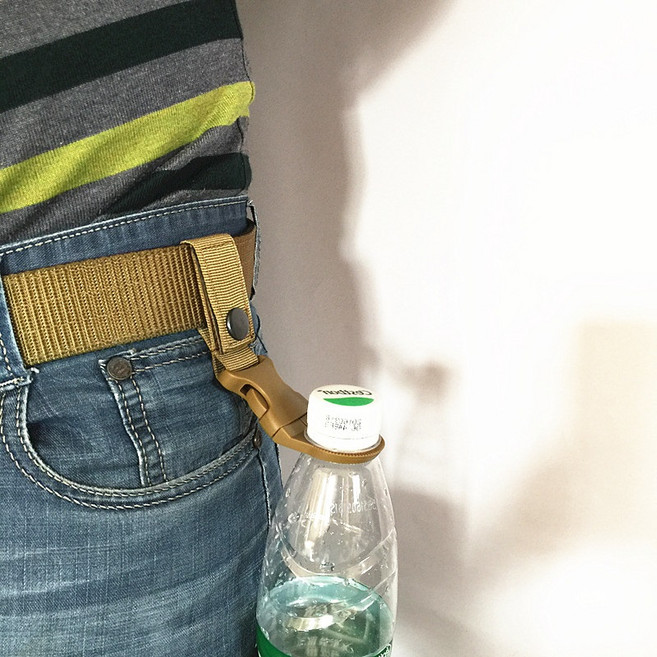 허리 물병걸이 산행 등산 생수병고리 버클 스트랩, 1)블랙, 1개
