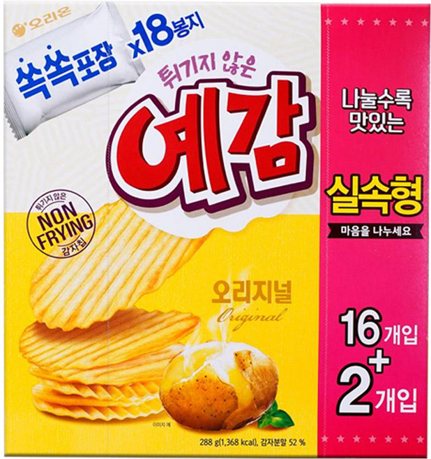 오리온 예감 오리지널 실속형, 288g, 4개