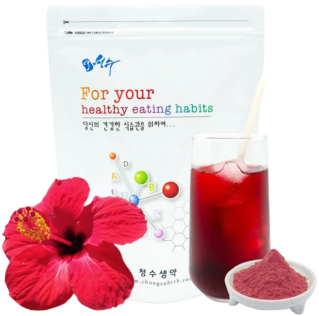 히비스커스 분말 꽃잎차 가루, 2개, 1개입 - 쿠팡