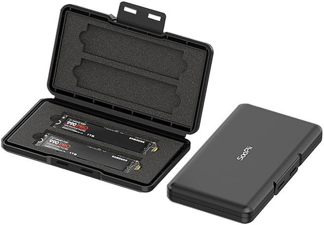 수피 M.2 SSD NVMe SATA 보관 외장 케이스 방수 무광블랙 M01