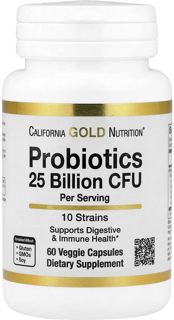 레이크애비뉴뉴트리션 프로바이오틱 균주 10종 혼합물 250억 CFU 베지캡슐 60정, 6개