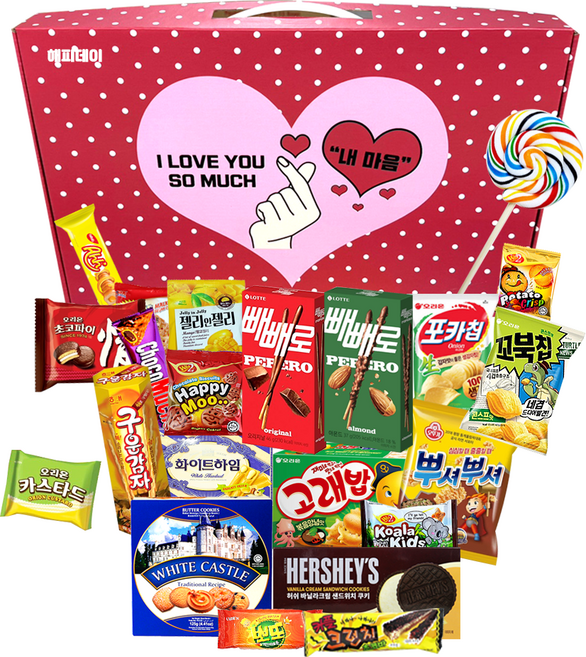 발렌타인데이 초콜릿 선물세트 종합과자세트 빅하트, 1개, 과자세트