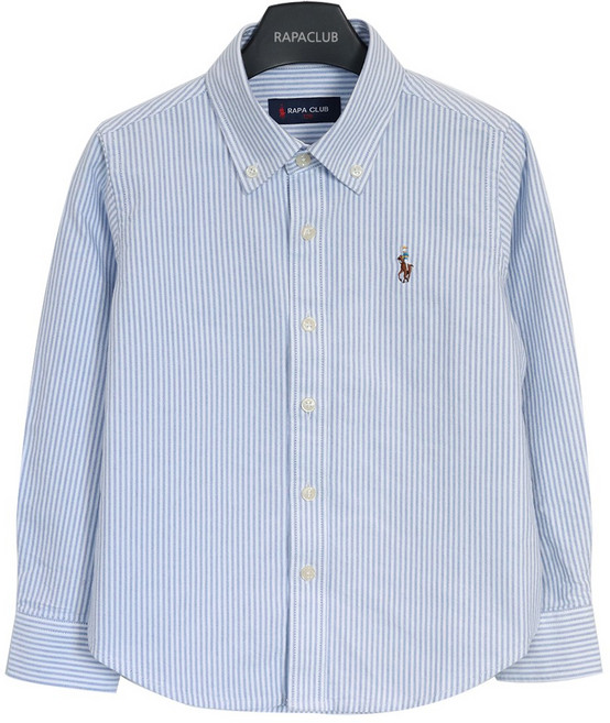 라파클럽 아동/주니어 면 100 옥스포드 긴팔티
