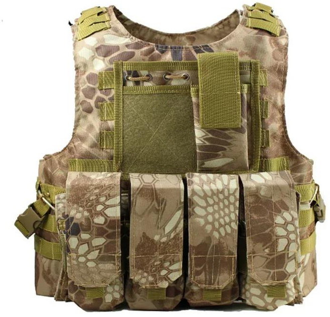 양궁 Uniforme 훈련 택티컬 조끼 야외 사격 위장 의류 Colete Tatico 스포츠 하이킹 도시 CS, 01 Python Desert, 1개