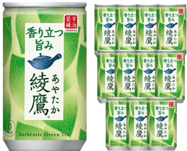 [백화점입점] 아야타카 녹차 캔 일본 티 음료 차 음료수 green tea, 12개, 160ml