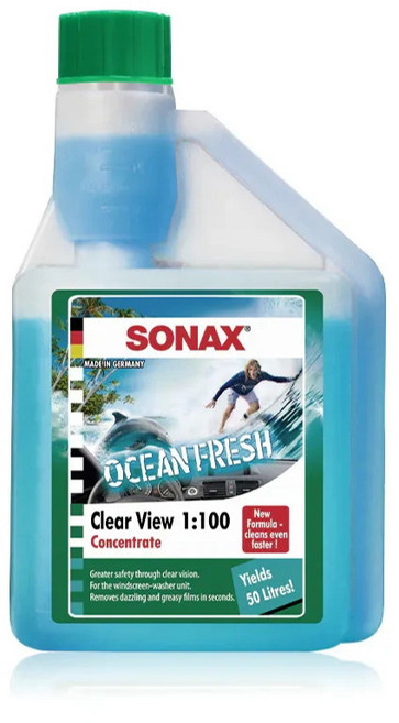 SONAX 超濃縮雨刷精，玻璃清潔劑與除油膜配方, 1個, 500ml