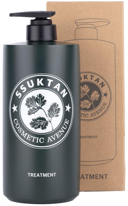 코스메틱에비뉴 쑥탄 단백질 헤어트리트먼트 대용량 볼륨케어 저자극 손상모 아로마허브향, 1개, 1L