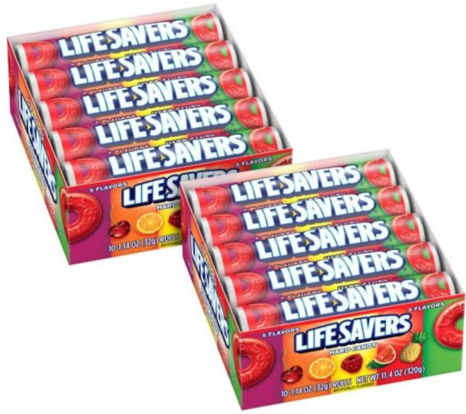 Life Savers 5 플레이버 하드 캔디 롤 20개입, 2개, 320g
