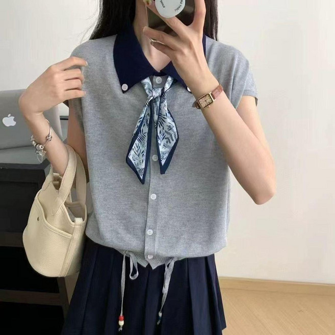 氣質條紋絲巾長條圍巾 百搭洋氣搭配襯衫高級領巾