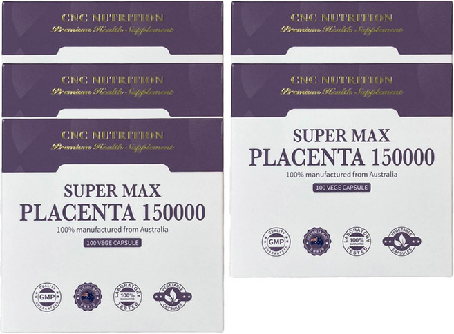 씨앤씨뉴트리션 고함량 양태반 캡슐 150000 *5개 100캡슐 호주 식약처인증, 100정, 5개