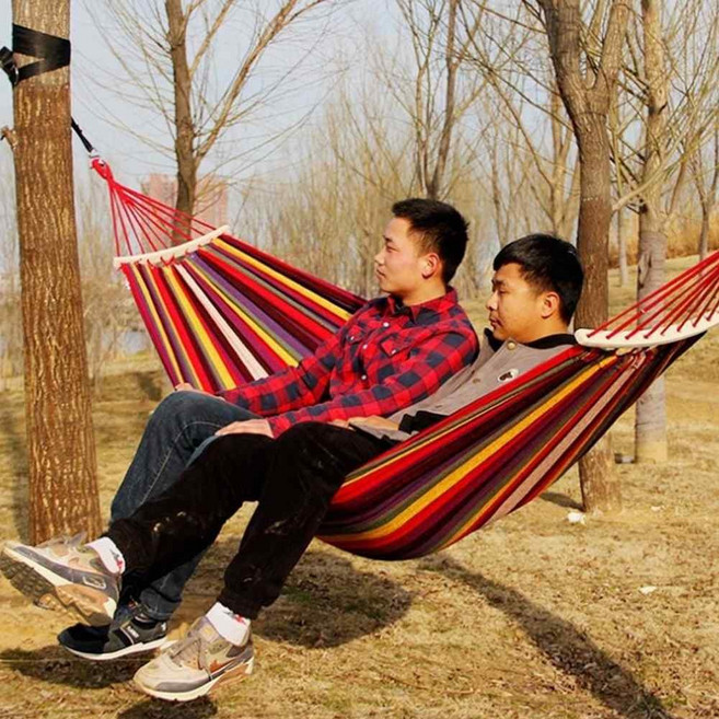 2인용 캠핑 해먹 캠핑해먹 캠핑의자 원터치해먹, 레인보우해먹
