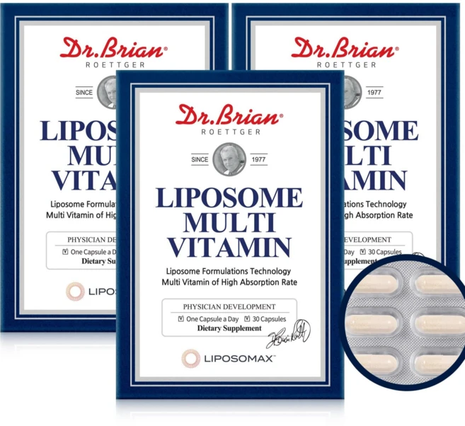 [3통]닥터브라이언 리포좀 멀티비타민 (3개월분) 리포조말 종합비타민, 3개, 30정 - 쿠팡
