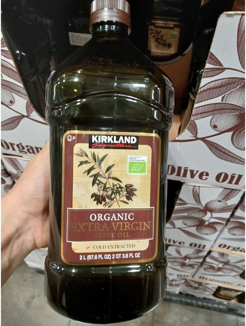 [커클랜드] 유기농 엑스트라버진 올리브오일 2L 냉압착 100% 오가닉 지중해식 건강오일 샐러드 요리용 프리미엄 대용량, 1개