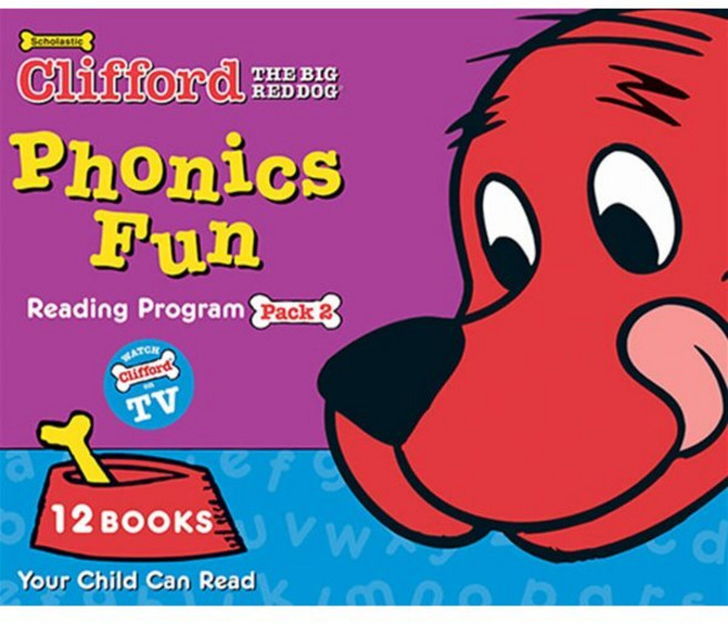 Clifford Phonics Fun Pack 2 : 12 Books Box 세트 StoryPlus QR 전 12권, Scholastic