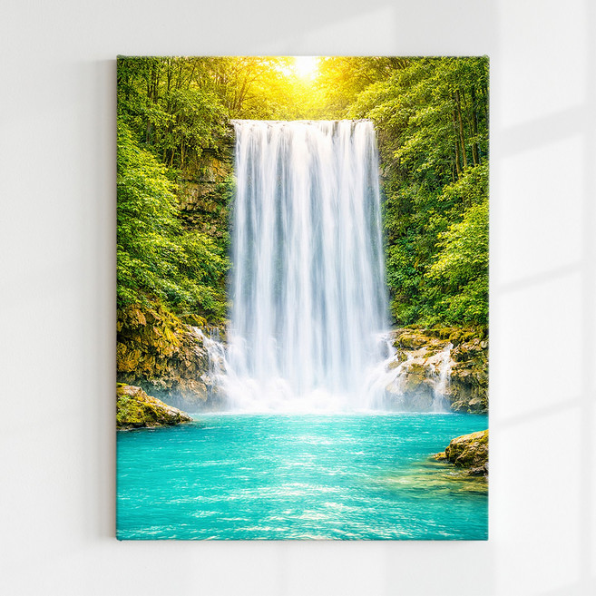 [인메이블] 돈들어오는 부자 기운 가득 폭포 9종 그림액자 풍수 금전운 그림 캔버스 액자 카페 인테리어 집들이 선물 대형 개업 선물, 05.부를 부르는 폭포