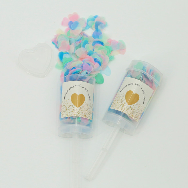 파티지엥 콘페티 컨페티 종이 결혼식 꽃가루 조화 장미 꽃잎, (팝)13.스카이 하트팝-25g