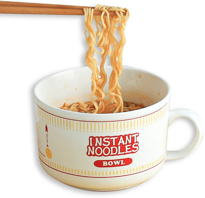 칼뷔트 간편한 전자레인지 라면 그릇 도자기, 1개, 800ml 레드