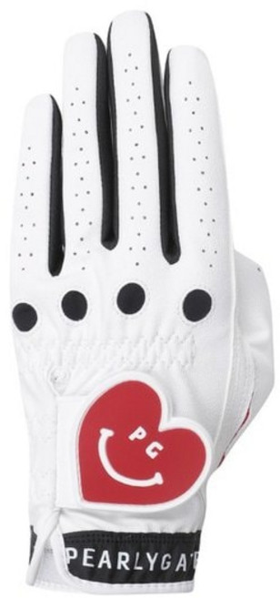 테온셀 파리게이츠 25FW 여성 스마일 심볼 한손 장갑 521E3GV002, 화이트