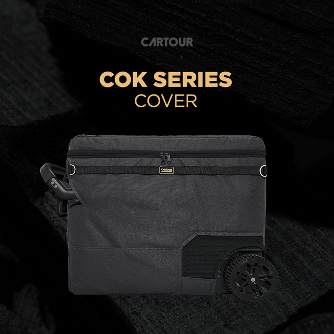 [듀얼도어] 카투어 캠핑 정품 캠핑 차량용 냉장고 블루투스 이동식 낚시 화물, 전용가방 55L