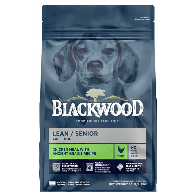 BLACKWOOD 七歲以上熟齡犬適用 特調低卡保健配方犬糧, 10.9kg, 1袋, 雞肉 + 糙米
