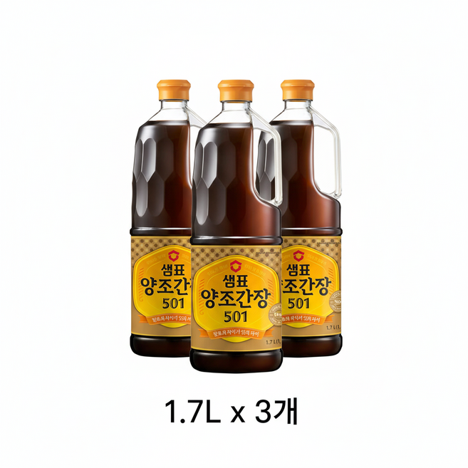 샘표 양조간장 501 1.7L+500ML 기획상품, 1.7L, 3개