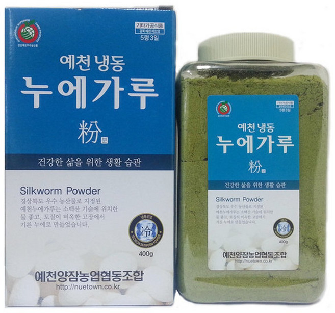 예품 예천 냉동 누에가루, 예천냉동건조누에가루 400g (누에환, 뽕잎차, 오디,, 1개, 400g