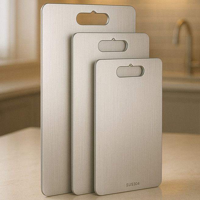 픽커리 주방 304 스테인리스 위생 도마, 1개, 실버