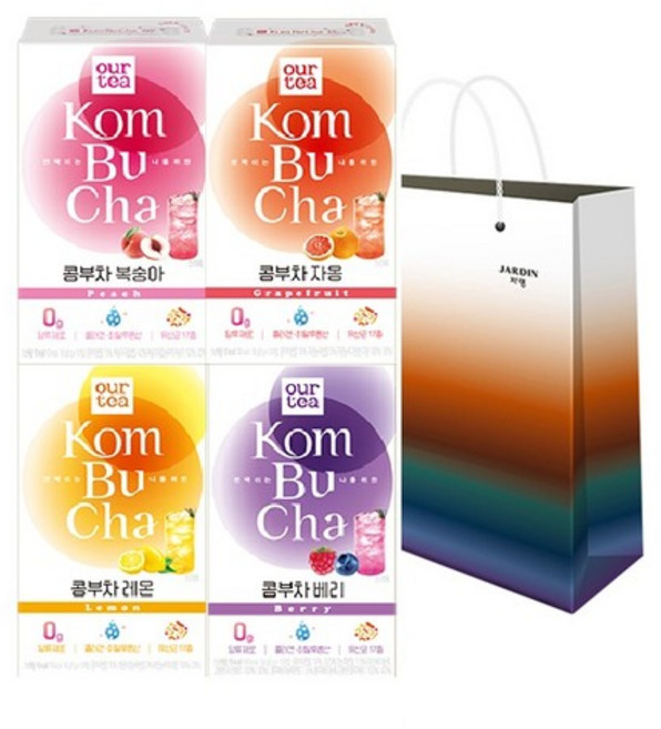 아워티 콤부차 10p 4종 세트 +쇼핑백, 없음