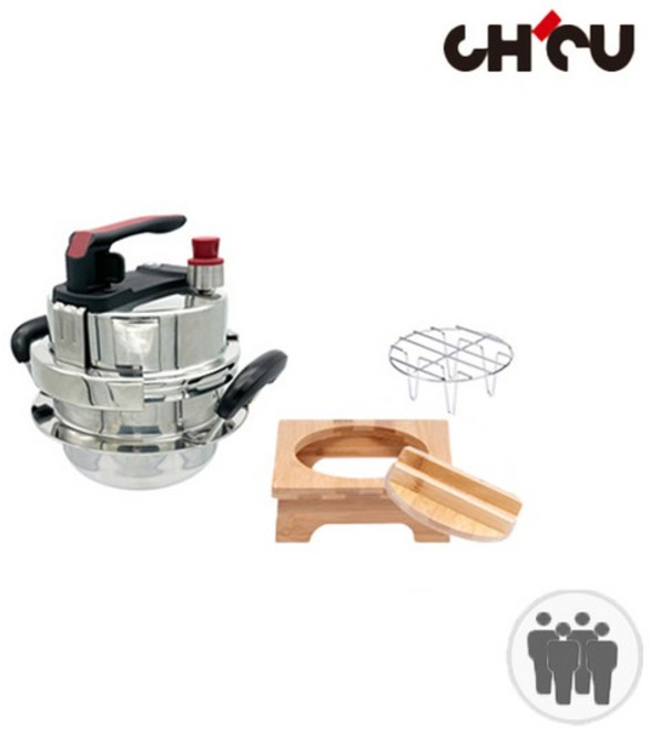 치치쿠쿠 IH 인덕션&가스 소형 3~4인 압력솥 2L [S_4] / 미니 가정용 스텐 솥밥 누룽지 가마솥 돌솥, 없음, 1개