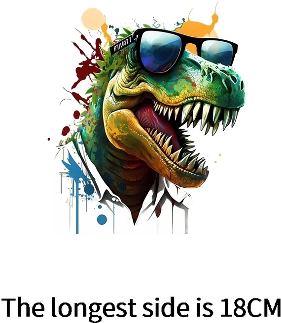 쿠쿠스토어 만화 소년 의류 공룡 열전달 패치 DIY 어린이 인쇄 다림질 프로그램에, 03 NTH-00133-11