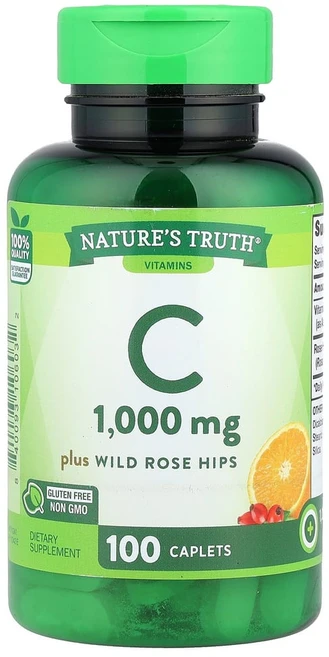 아이허브 Natures Truth (네이처스 트루스) 야생 로즈힙 함유 비타민C 1000mg 100정, NTH10603, 1개 - 쿠팡