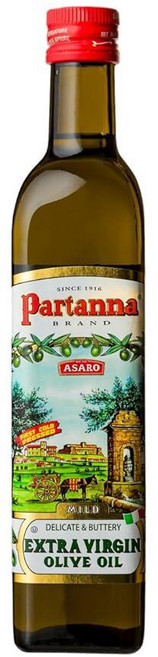 Partanna Robust 엑스트라 버진 올리브 오일 - 프리미엄 카스텔베트라노 올리브 오일 - 시칠리아에서 수확 - 순수 정통 이탈리아 - 모노바리에탈 - 풍부한 맛 - 첫, 16.9액량 온스, 마일드 올리브 오일, 1개, 500ml