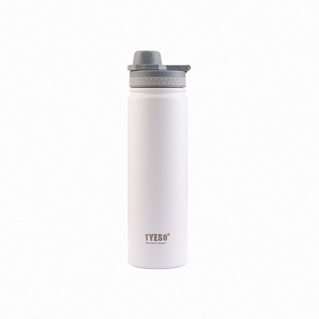 【TYESO泰碩正品】隱藏拉環不鏽鋼保冰保溫瓶750ML TYESO/泰碩正品/不鏽鋼保溫水壺/運動水壺/真空, 質感白, 1個, 750ml