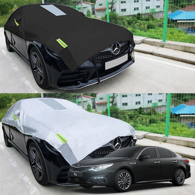 구형더뉴K5 자동차덮개 반커버 성에방지커버, 실버 2호