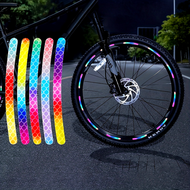 컬러풀한 다용도 타이어 반사 경고 스티커 20개입, 1세트, 레인보우