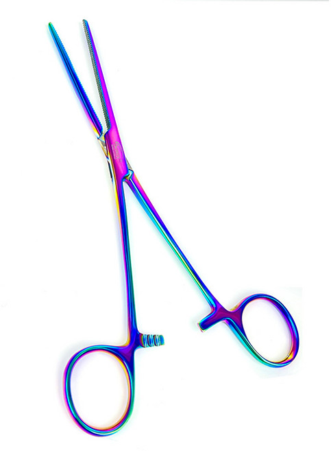 소닉스 자수겸자 무지개 Rainbow 집게가위 퀼트포셉 프랑스자수십자수부자재 DIY수예용품 바늘질 솜넣는직선겸자, 레인보우 Rainbow, 1개, STR-545(14cm)