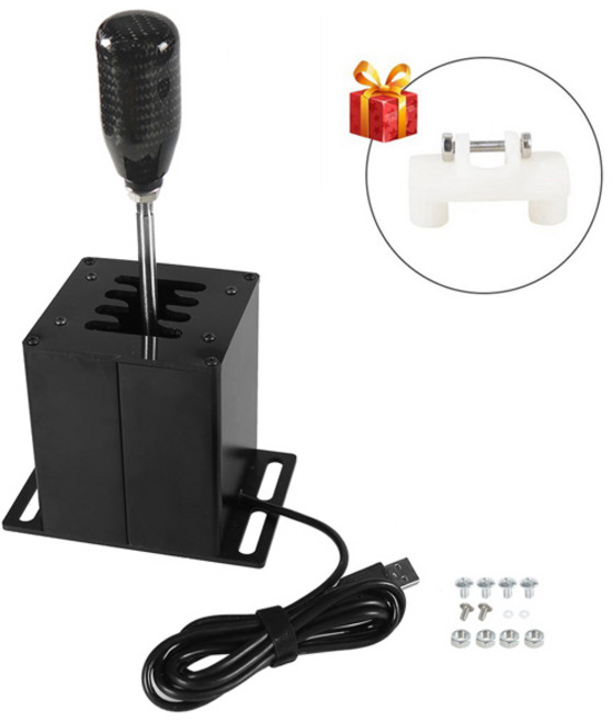 호환 Logitech G27 G29 G25 G920 용 PC USB H 기어 시프터 ETS2 Simracing 레이싱 게임용 Thrustmaster T300RSGT 시프트 노브 용, [07] B style 7 R