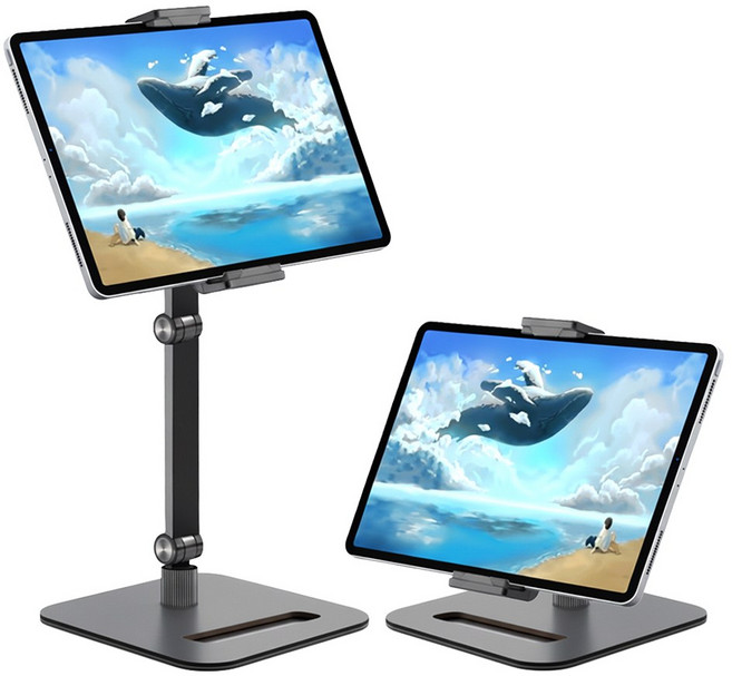 락스탠드 3관절 마운트 고강도 유튜브 핸드폰 태블릿 휴대용 모니터 대형 거치대 블랙