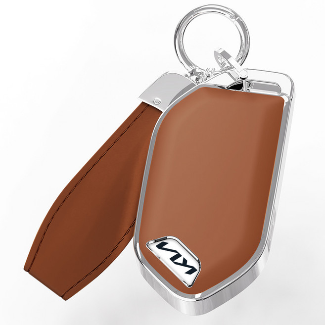 쏘렌토 MQ4 스포티지 NQ5 카니발 K8 K5 EV6 EV3 셀토스 모닝 기아 키케이스 소프트 가죽 호환상품, 기아 5버튼, 브라운