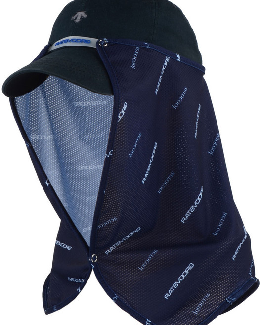 지원군몰 국산 에어로쿨 메쉬 모자 부착형 얼굴 자외선차단 햇빛가리개, 곤색, 1개