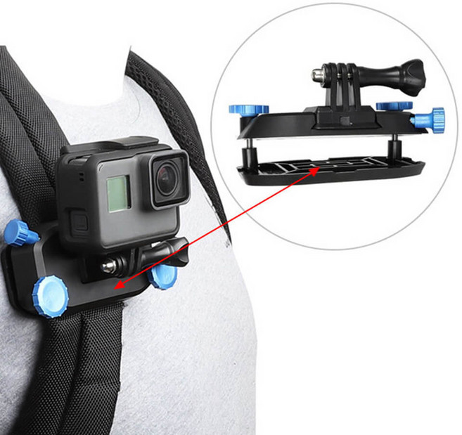 가방 백팩 벨트 액션캠 마운트 자전거 라이딩 등산 여행 1인칭 영상 촬영, 1개