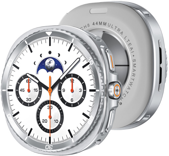 갤럭시워치8 40MM 44MM 풀커버 메탈케이스 3IN1 케이스 강화유리 베젤링 클래식스킨, 1개, 실버화이트