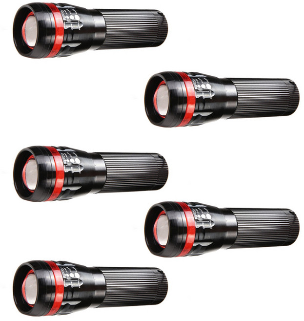 쿠몽 줌라이트 손전등 후레쉬 랜턴, 5개, 줌 라이트