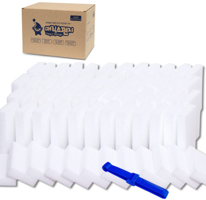 정품 독일 매직스펀지 중형70P+집게/매직블럭/청소 스펀지, 1세트, 01_(03A7)매직스펀지-중형70P+집게