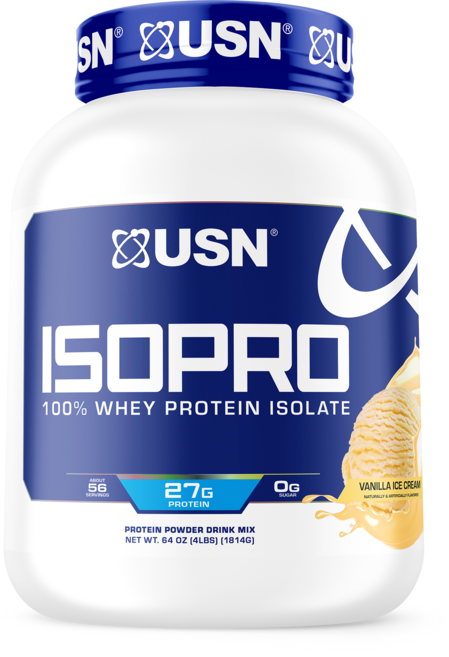 유에스엔 제로 카브 아이소 프로 웨이 프로틴 아이솔레이트 단백질 보충제 바닐라 아이스크림 맛, 1개, 1.814kg