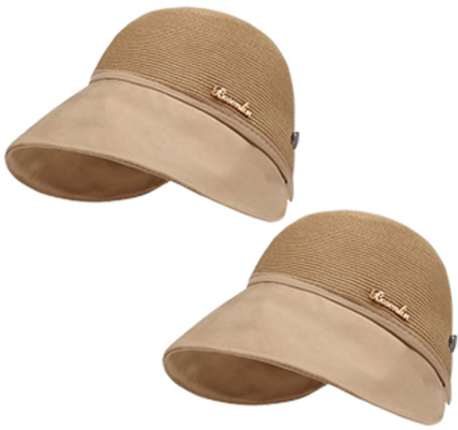 리츠제이 여성 데일리 코지 라탄 썬캡 햇빛차단 여름모자 1+1