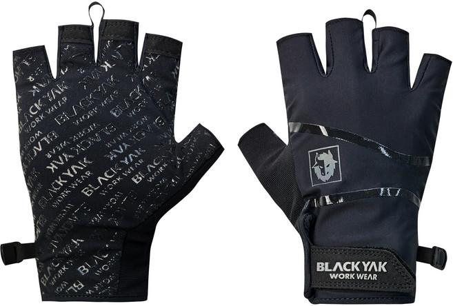 블랙야크워크웨어 멀티 하프장갑 남성 여성 봄여름 스포츠 라이딩 등산반장갑, 블랙(Black), 1개